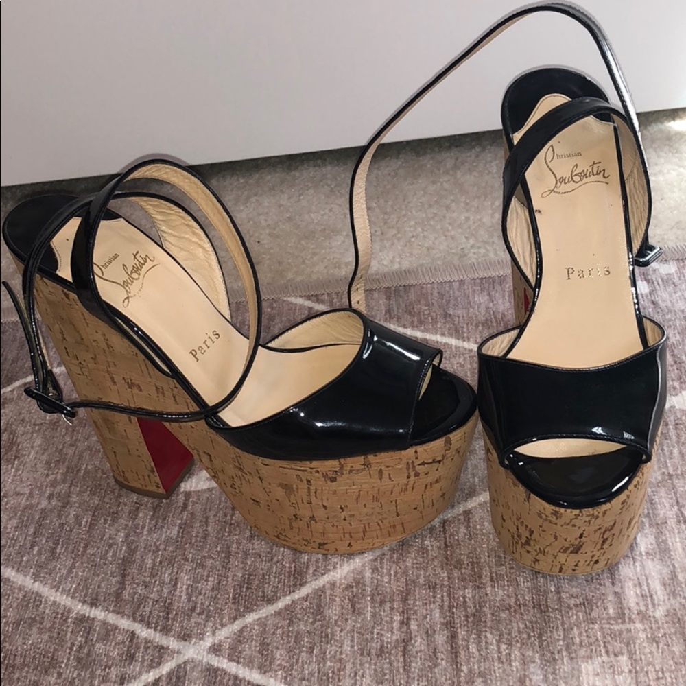 Christian louboutin super dombasle platforms